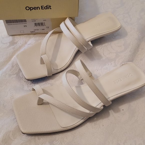 Open Edit Thong-style sandals with small heel - Picture 1 of 2